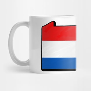 Red, White, and Blue Pennsylvania Outline Mug